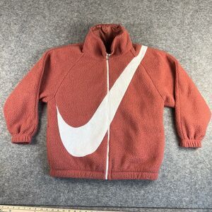 Nike Reversible Big Swoosh Sherpa Jacket Women’s Pink/Redwood